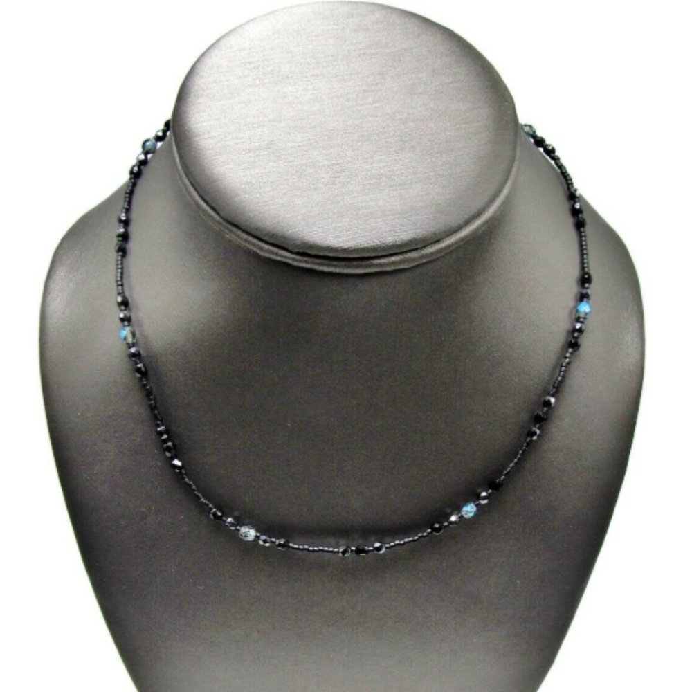 Holly Yashi Sterling Silver Crystal Bead Necklace